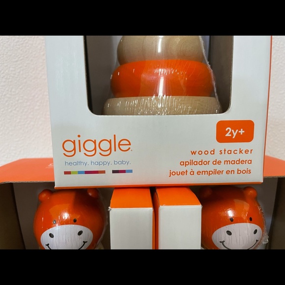 3 Pack Of Brand New Giggle Wood Stacker Sets - 2 Years Or Older - Picture 6 of 6